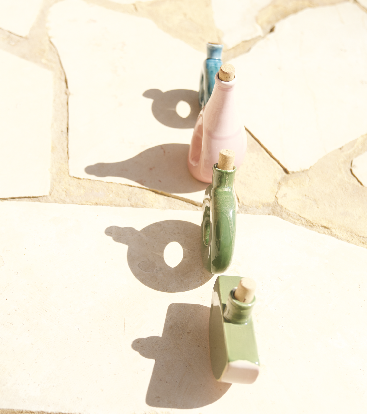 Ové olive oil bottles